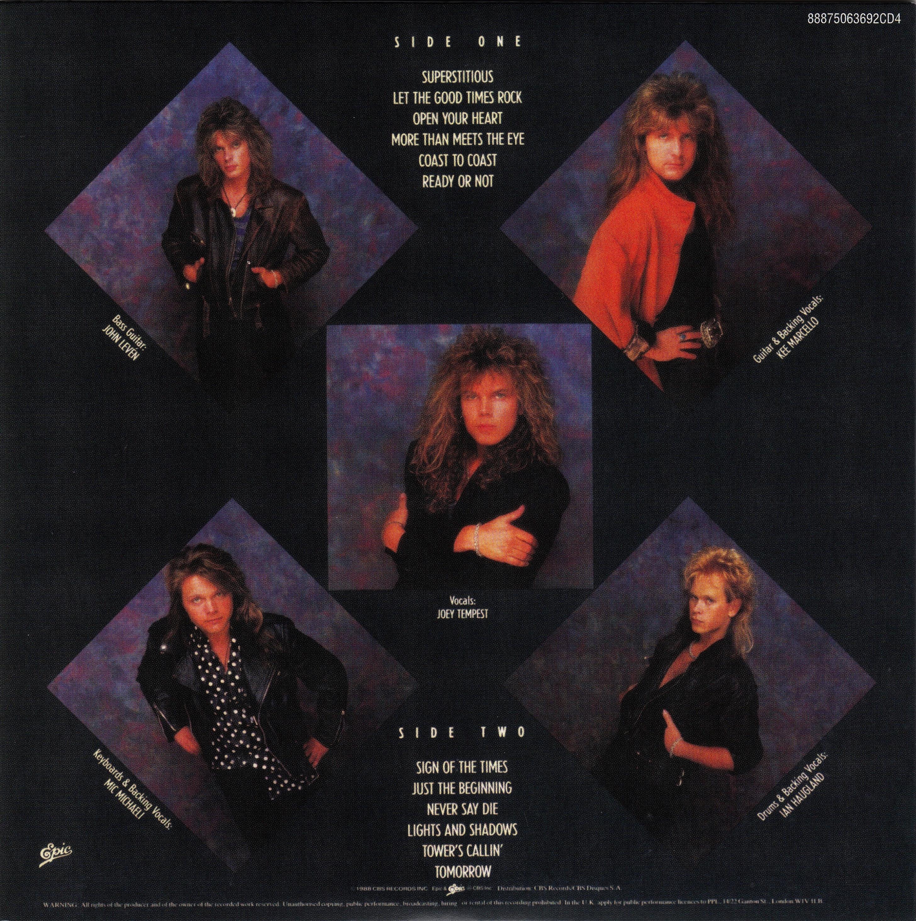 Europe  Original Album Classics; cd4 Out Of This World : Back